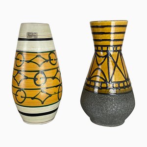 Vasi Fat Lava in ceramica di Heinz Siery per Carstens Tonnieshof, Germania, anni '70, set di 2