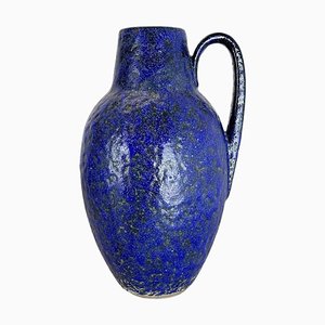 Vase Fat Lava Bleu de Scheurich, Germany Wgp, 1970s