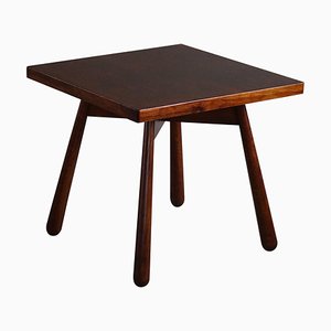 Modern Danish Club Legged Square Side Table in Birch by Arnold Madsen, 1950s