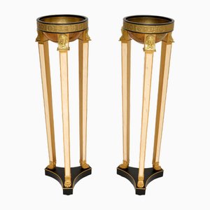 Neoclassical Style Jardiniere Plant Stands, 1970s, Set of 2