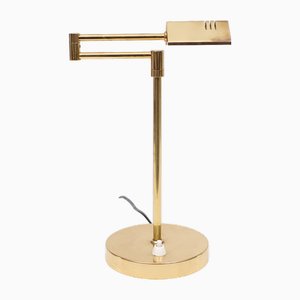 Small Brass Swing Arm Table Lamp, Germany, 1972