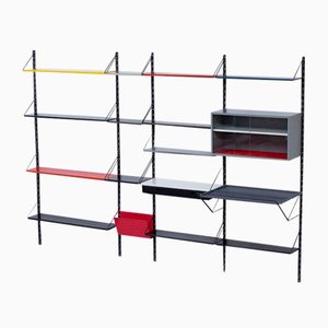 Large Dutch Metal Wall Unit by Tjerk Reijenga for Pilastro, 1960