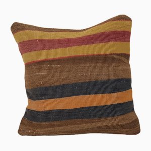 Anatolian Striped Kilim Cushion Cover in Wool, 2010s