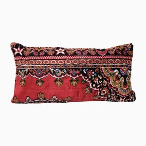 Turkish Red Velvet Lumbar Cushion Cover, 2010s