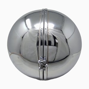Chromed Metal Sphere Table Lamp, 1970s