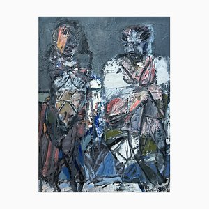 Michel Gemignani, Les Soeurs trouillard, 1988, Oil on Canvas, Framed