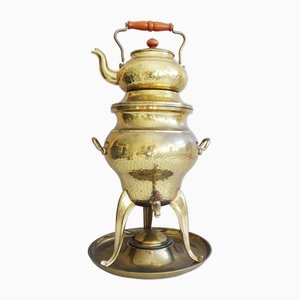 Samovar in ottone di Stöckli, Svizzera, anni '70