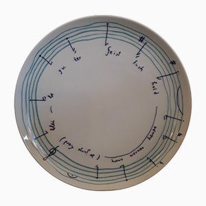Porcelain Artist No. 6 Wall Plate with the Number 0111/5000 by Hans Werner Henze from Rosenthal, 1970s