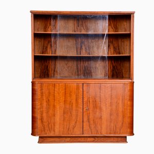 Czech Art Deco Walnut Bookcase, 1950s