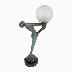 Lampe de Bureau Sculpture Clarté Art Déco de Max Le Verrier, France, 1930s
