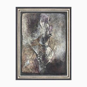 Salvatore Provino, Abstract Composition, 1988, Mixed Media on Canvas, Framed
