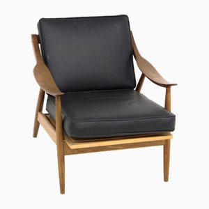 Scandinavian Chair in Leather, Sweden, 1960s