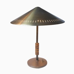 Lampe de Bureau B146 en Laiton Patiné par Lyfa, 1956