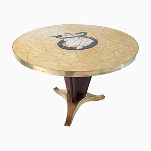 Mid-Century Cocktail Table Eve with Snake in the style of Melchiorre Bega, 1940s