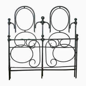 Italian Double Bed in Wrought Iron, 1800s