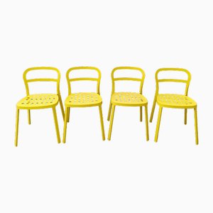 Gelbe stapelbare Vintage Reidar Stühle von Ikea, 1999, 4er Set