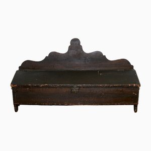 Solid Fir Storage Case with Tilting Top, 19th Century