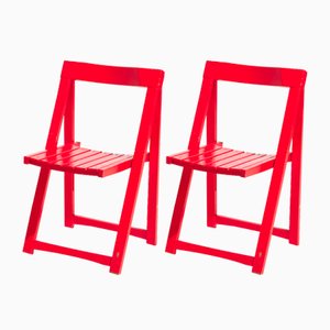 Set of Beech Foldable Chairs by Aldo Jacober for Alberto Bazzani, 1960s