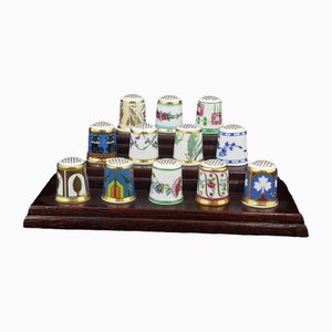 Collection Set with Stand from Minton Thimble Archive, Set of 12