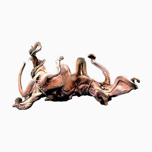 Riesige Oktopus-Skulptur aus Naturholz