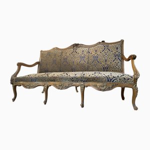 Fine Reupholstered French Antique Mahogany Sofa