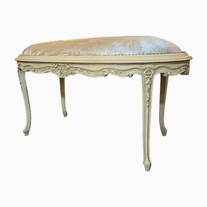 French Style Oval Painted Footstool
