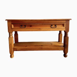Vintage Farmhouse Console Table with Drawer