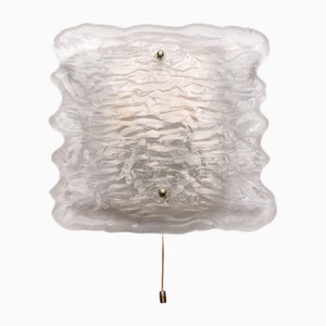 Large Wall Lamp of Frosted Glass, Germany, 1960s