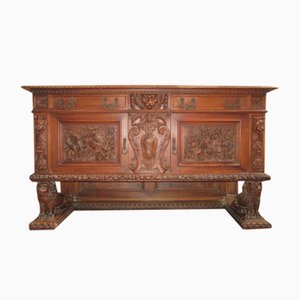 Sculpted Sideboard with Battle Scences, 1920s