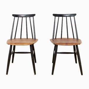 Model Fanett Dining Chairs by Ilmari Tapiovaara for Asko, 1950s, Set of 2