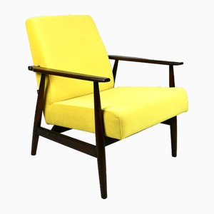 Vintage Yellow Fox Easy Chair, 1970s