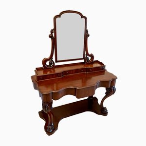 Antique Carved Mahogany Dressing Table, 1860s
