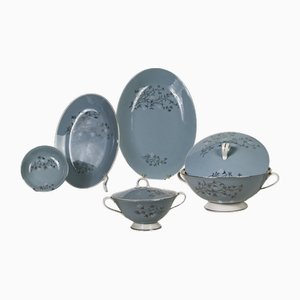 Japan SGK Porcelain Bone China Dinnerware Set, 1940s, Set of 7
