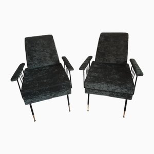 Vintage Italian Lounge Chairs, 1950s, Set of 2