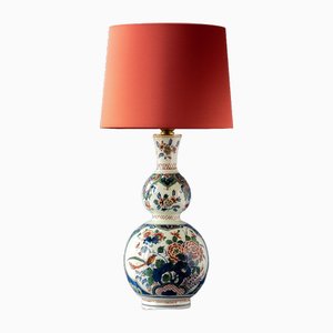 Handcrafted Polychrome Table Lamp from Antique Royal Delft, 1913