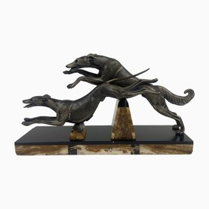 Rennsport-Windhunde aus Silber & Silbernem Metall, 1920er