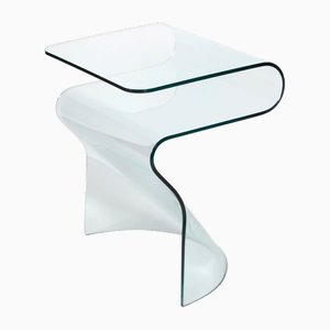 Toki Curved Glass Side Table by Setsu and Shinobu Ito for Fiam