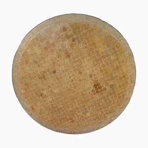 Vintage Round Outdoor Table Top with Moroccan Style Tiles