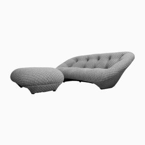 Ploum 3-Sitzer Sofa & Fußhocker von E. & R. Bouroullec für Ligne Roset, 2000er, 2er Set