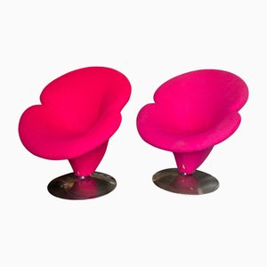 Mid-Century Modern Vibrant Fuchsia Pink Tulip Chair, 1960s