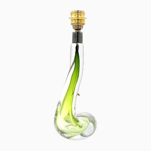 Lampe Swan Verte de Val Saint Lambert