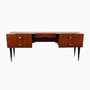 Mid-Century Sideboard in Mahogany and Brass, 1950s
