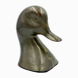 Vintage Duck Head in Brass, 1950s