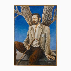 Agnelli, 2000, Oil Picture on Canvas, Framed