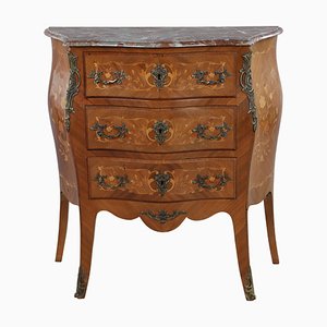 Rococo Style Chest of Drawers with Marble Top