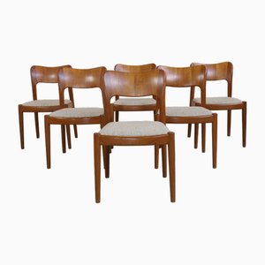 Vintage Teak Dining Chairs by Niels Koefoed for Koefoeds Hornslet, 1960s, Set of 6