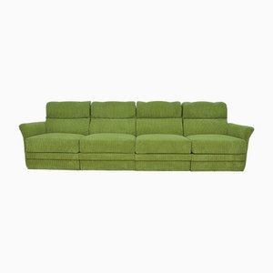 Green Corduroy Modular Sofa, 1970s, Set of 4