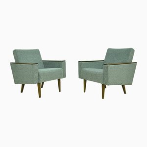 Gray Chenille Armchairs, 1960s, Set of 2