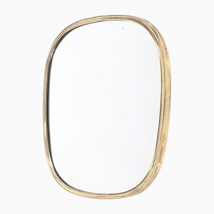 Wall Mirror in Brass, 1950s