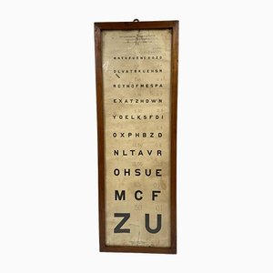 Mesa optométrica decimal antigua, década de 1890